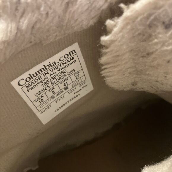 Columbia Womens Brown Faux Fur Collar Lined Waterproof Ankle Boots Size 10 M - Picture 6 of 8